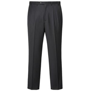 Canali Pants Mens XL 38x31 100% Wool Formal Business Charcoal Gray Pleated Front